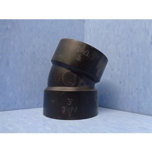 COUDE 22 1 / 2 X 3" ABS